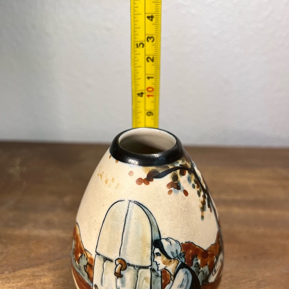 Ciboure stoneware Basque Vase R Berne / Vintage Basque Country decor Signed - Picture 3 of 7